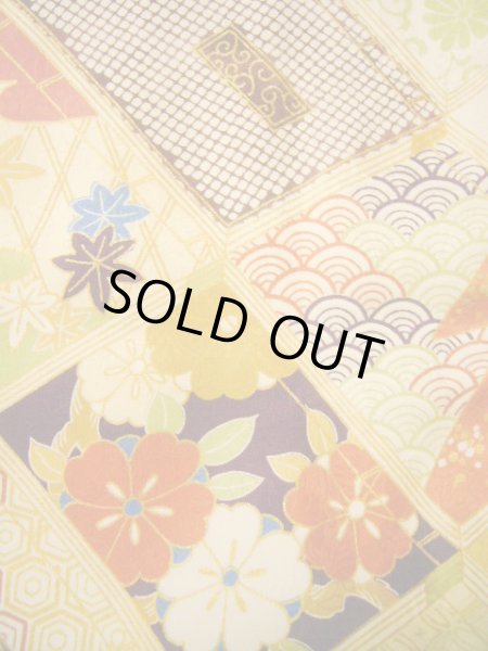 Photo13: H1025P Used Japanese Kimono   Off White FURISODE long-sleeved / Silk. Books  (Grade A) (13)