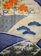 Photo6: I0107L Used Japanese Kimono   Blue FURISODE long-sleeved / Silk. Flower  (Grade A) (6)