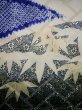 Photo16: I0107L Used Japanese Kimono   Blue FURISODE long-sleeved / Silk. Flower  (Grade A) (16)