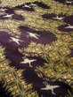 Photo10: I0112C Used Japanese Kimono Smoky Dark Purple UCHIKAKE Wedding / Silk. Crane  (Grade D) (10)