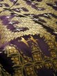 Photo12: I0112C Used Japanese Kimono Smoky Dark Purple UCHIKAKE Wedding / Silk. Crane  (Grade D) (12)