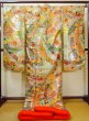 Photo3: I0112G Used Japanese Kimono Shiny Smoky Wisteria UCHIKAKE Wedding / Silk. TABANENOSHI  (Grade A) (3)