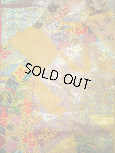 Photo5: I0112G Used Japanese Kimono Shiny Smoky Wisteria UCHIKAKE Wedding / Silk. TABANENOSHI  (Grade A) (5)