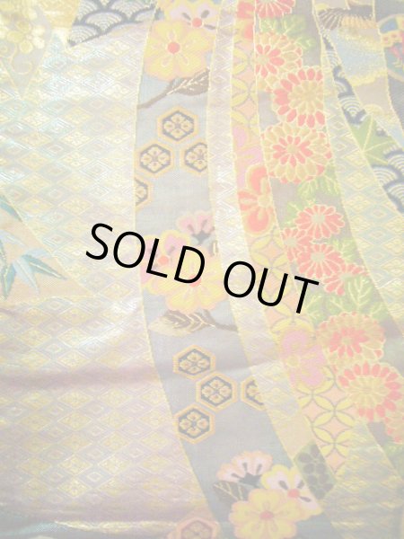 Photo8: I0112G Used Japanese Kimono Shiny Smoky Wisteria UCHIKAKE Wedding / Silk. TABANENOSHI  (Grade A) (8)