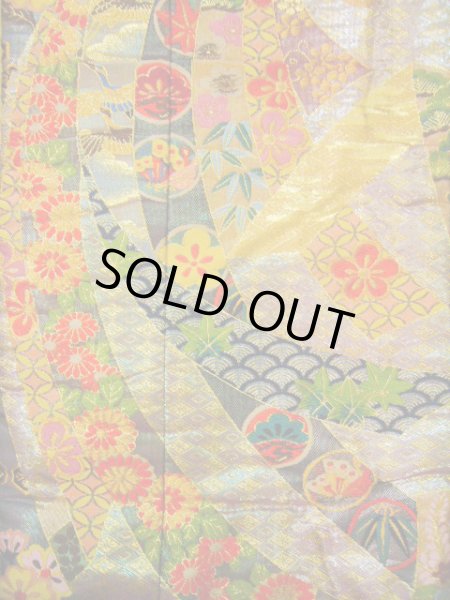 Photo10: I0112G Used Japanese Kimono Shiny Smoky Wisteria UCHIKAKE Wedding / Silk. TABANENOSHI  (Grade A) (10)