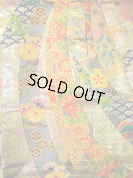 Photo11: I0112G Used Japanese Kimono Shiny Smoky Wisteria UCHIKAKE Wedding / Silk. TABANENOSHI  (Grade A) (11)