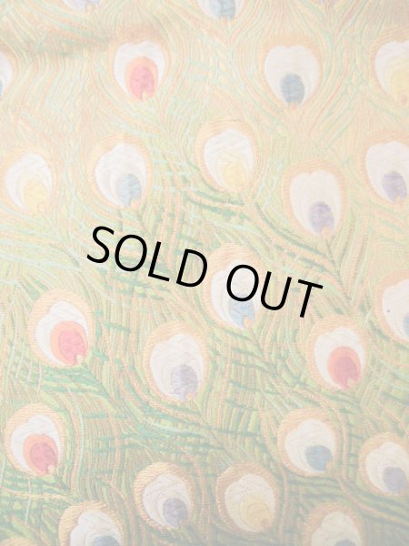 Photo17: I0112I Used Japanese Smoky Light Orange UCHIKAKE Wedding / Silk. Peacock  (Grade B) (17)