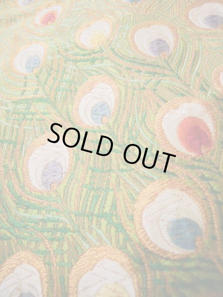 Photo20: I0112I Used Japanese Smoky Light Orange UCHIKAKE Wedding / Silk. Peacock  (Grade B) (20)