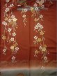 Photo8: Mint I0207A Used Japanese Kimono  Reddish Brown FURISODE long-sleeved / Silk. SAKURA cherry blossom   (Grade A) (8)