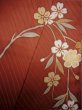 Photo12: Mint I0207A Used Japanese Kimono  Reddish Brown FURISODE long-sleeved / Silk. SAKURA cherry blossom   (Grade A) (12)