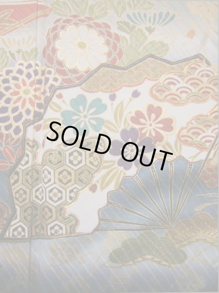 Photo15: Mint I0207A Used Japanese Kimono  Reddish Brown FURISODE long-sleeved / Silk. SAKURA cherry blossom   (Grade A) (15)