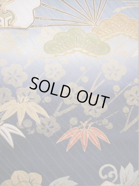 Photo16: Mint I0207A Used Japanese Kimono  Reddish Brown FURISODE long-sleeved / Silk. SAKURA cherry blossom   (Grade A) (16)