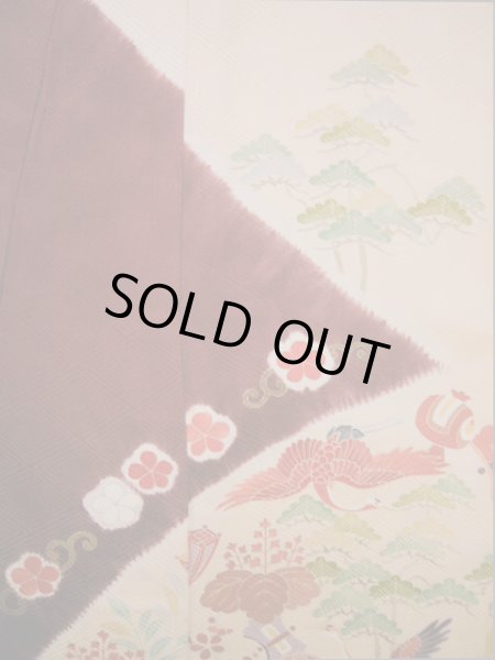 Photo5: I0207H Used Japanese Kimono  Pale Pink FURISODE long-sleeved / Silk. Treasures  (Grade A) (5)