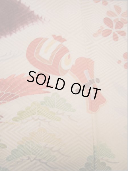 Photo13: I0207H Used Japanese Kimono  Pale Pink FURISODE long-sleeved / Silk. Treasures  (Grade A) (13)