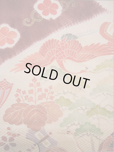 Photo14: I0207H Used Japanese Kimono  Pale Pink FURISODE long-sleeved / Silk. Treasures  (Grade A) (14)