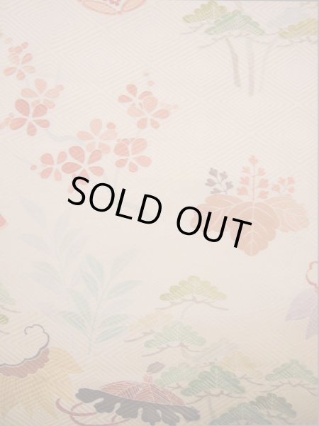 Photo24: I0207H Used Japanese Kimono  Pale Pink FURISODE long-sleeved / Silk. Treasures  (Grade A) (24)