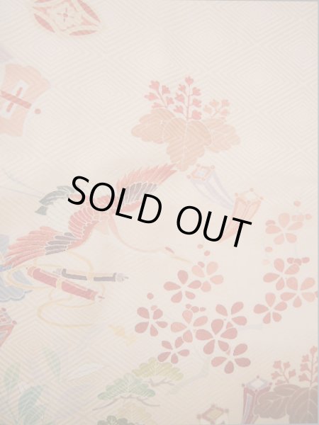 Photo28: I0207H Used Japanese Kimono  Pale Pink FURISODE long-sleeved / Silk. Treasures  (Grade A) (28)