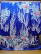 Photo2: I0207I Used Japanese Kimono Shiny Bright Blue FURISODE long-sleeved / Silk. Lily  (Grade A) (2)