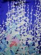Photo5: I0207I Used Japanese Kimono Shiny Bright Blue FURISODE long-sleeved / Silk. Lily  (Grade A) (5)