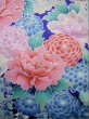 Photo18: I0207I Used Japanese Kimono Shiny Bright Blue FURISODE long-sleeved / Silk. Lily  (Grade A) (18)
