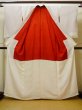 Photo2: I0207L Used Japanese Kimono  Smoky Off White JUBAN undergarment / Silk.   (Grade C) (2)