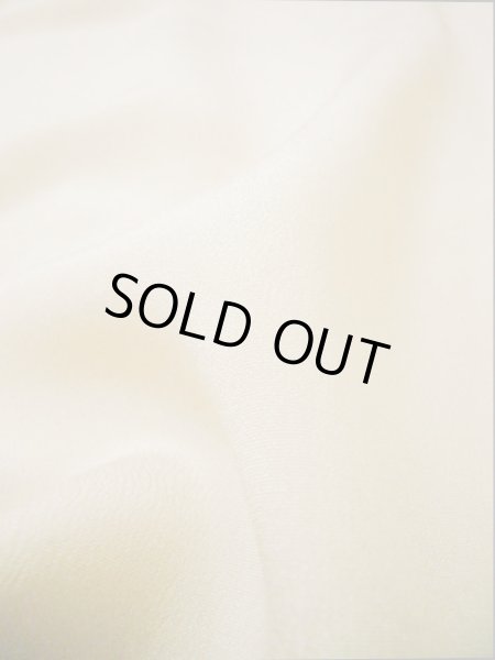 Photo7: I0207L Used Japanese Kimono  Smoky Off White JUBAN undergarment / Silk.   (Grade C) (7)