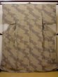Photo1: Mint I0216T Used Japanese Kimono Creamy Pale Golden Yellow KOMON dyed / Silk. Flower  (Grade A) (1)
