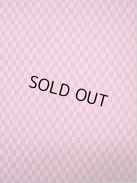 Photo4: I0302R Used Japanese Kimono  Bright Pink ORI woven / Silk. Arrow Feather  (Grade C) (4)