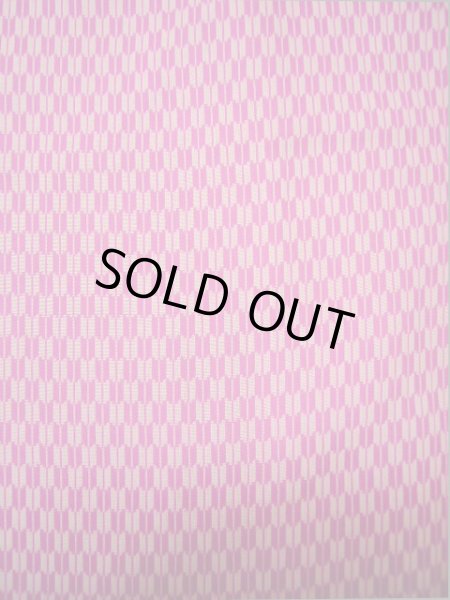 Photo5: I0302R Used Japanese Kimono  Bright Pink ORI woven / Silk. Arrow Feather  (Grade C) (5)