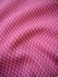 Photo9: I0302R Used Japanese Kimono  Bright Pink ORI woven / Silk. Arrow Feather  (Grade C) (9)