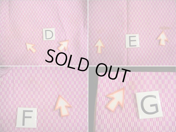 Photo12: I0302R Used Japanese Kimono  Bright Pink ORI woven / Silk. Arrow Feather  (Grade C) (12)
