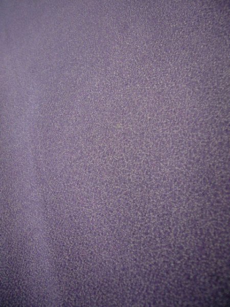 Photo8: I0427P Used Japanese Kimono   Wisteria HITOE unlined / Silk. Lozenges  (Grade C) (8)