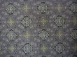 Photo4: I0706C Used Japanese Kimono Light Purplish Gray TSUMUGI pongee / Silk. Geometrical pattern  (Grade B) (4)