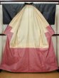 Photo2: I0713F Used Japanese Kimono  Smoky Black OSHIMA TSUMUGI pongee / Silk. Geometrical pattern, YOKOSO, Tailor SEIBU (Grade B) (2)