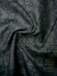 Photo11: I0713F Used Japanese Kimono  Smoky Black OSHIMA TSUMUGI pongee / Silk. Geometrical pattern, YOKOSO, Tailor SEIBU (Grade B) (11)