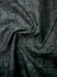 Photo11: I0713F Used Japanese Kimono  Smoky Black OSHIMA TSUMUGI pongee / Silk. Geometrical pattern, YOKOSO, Tailor SEIBU (Grade B) (11)