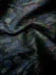 Photo10: I0713G Used Japanese Kimono  Smoky Black OSHIMA TSUMUGI pongee / Silk. Butterfly, YOKOSO (Grade B) (10)