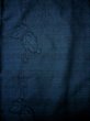 Photo4: I0713P Used Japanese Kimono  Dark Navy Blue OSHIMA TSUMUGI pongee / Silk. Flower, YOKOSO (Grade A) (4)