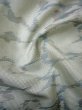 Photo12: I0713Q Used Japanese Kimono  Light Gray OSHIMA TSUMUGI pongee / Silk. Abstract pattern, TOKIEMON (Grade B) (12)