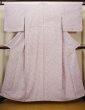 Photo1: I1109D Used Japanese  Pale Purple KOMON dyed / Silk. Flower  (Grade B) (1)