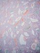 Photo10: I1109D Used Japanese  Pale Purple KOMON dyed / Silk. Flower  (Grade B) (10)