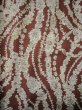 Photo4: I1109U Used Japanese   Brown KOMON dyed / Cotton. Flower  (Grade B) (4)