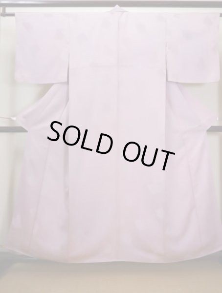 Photo1: Mint I1116B Used Japanese  Light Pink KOMON dyed / Silk. Paper  (Grade A) (1)