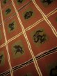 Photo8: I1130Q Used Japanese  Creamy Brown ORI woven / Silk. Plaid Checks  (Grade B) (8)