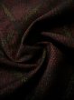 Photo9: I1130U Used Japanese   Dark Red TSUMUGI pongee / Silk. Lozenges  (Grade B) (9)