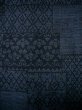 Photo9: Mint I1130X Used Japanese  Smoky Blue TSUMUGI pongee / Silk. Geometrical pattern  (Grade A) (9)