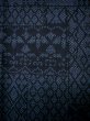 Photo11: Mint I1130X Used Japanese  Smoky Blue TSUMUGI pongee / Silk. Geometrical pattern  (Grade A) (11)