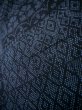 Photo13: Mint I1130X Used Japanese  Smoky Blue TSUMUGI pongee / Silk. Geometrical pattern  (Grade A) (13)