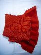 Photo4: J0203XD Used Japanese   Red OBI-AGE covering sash    (Grade B) (4)