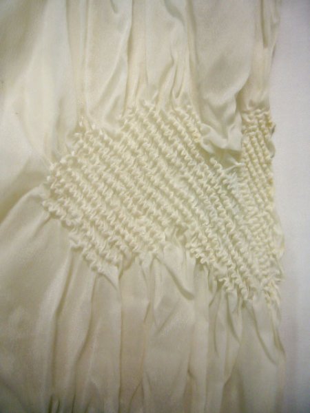 Photo3: J0203XW Used Japanese   Off White OBI-AGE covering sash    (Grade C) (3)